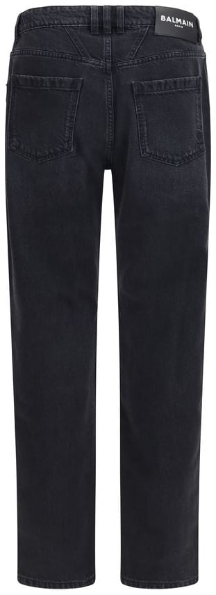 Balmain Straight-Leg Black Denim Jeans Zwart
