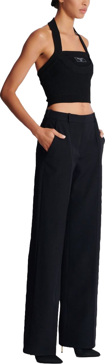 Balmain Straight Leg Trousers Zwart