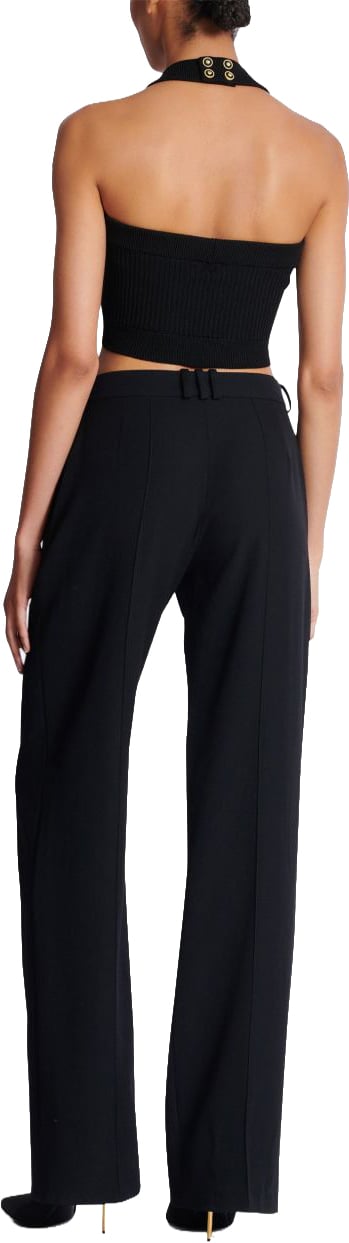 Balmain Straight Leg Trousers Zwart