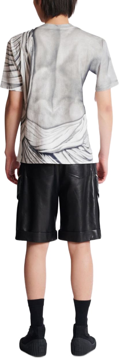 Balmain Art-Inspired Short-Sleeved T-Shirt with Graphic Print Wit