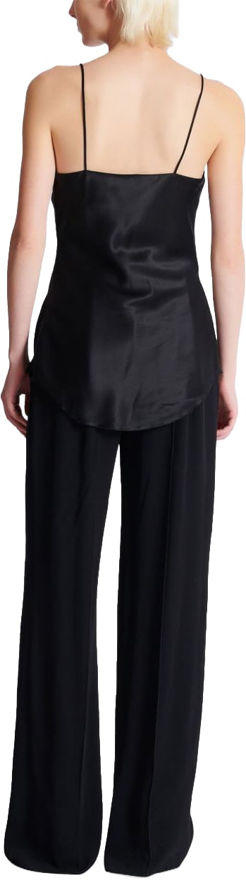 Balmain Satin-Finish Black Top Zwart