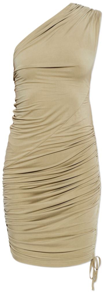 Balmain Minimalist Sleeveless A-Line Knit Dress Neutraal