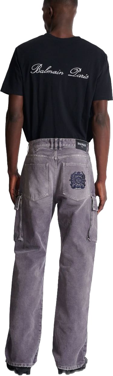 Balmain Relaxed Fit Cargo Trousers Grijs
