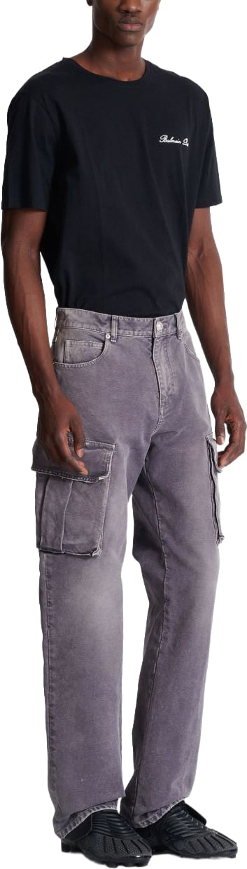 Balmain Relaxed Fit Cargo Trousers Grijs