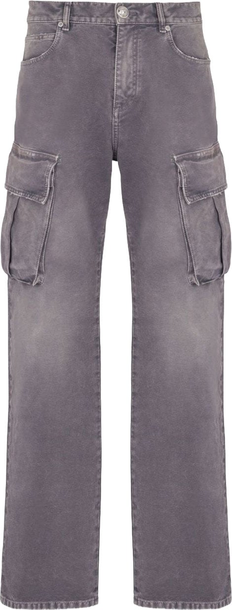 Balmain Relaxed Fit Cargo Trousers Grijs