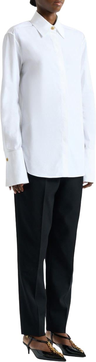 Balmain Classic White Shirt with Tailored Fit Wit