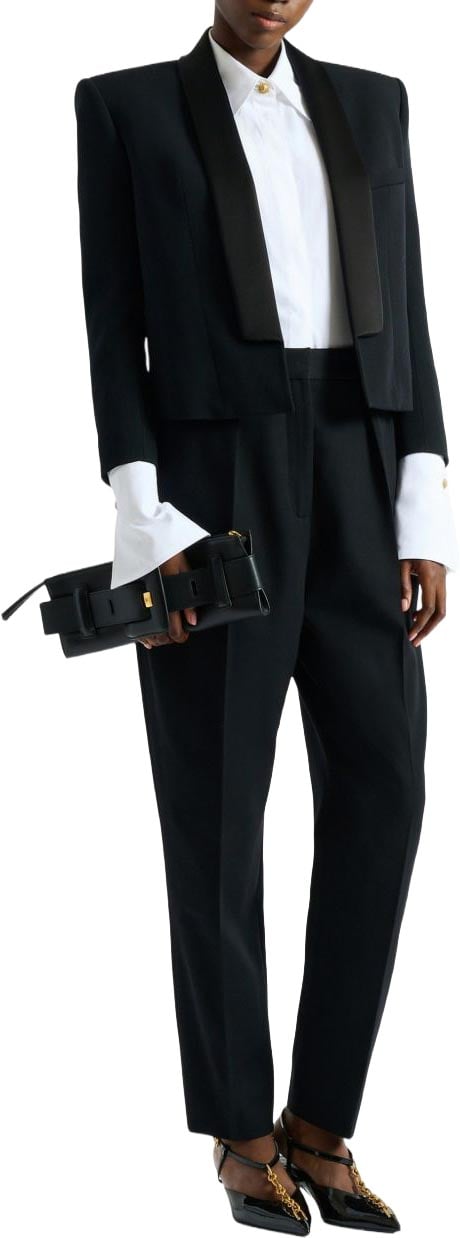 Balmain Classic White Shirt with Tailored Fit Wit