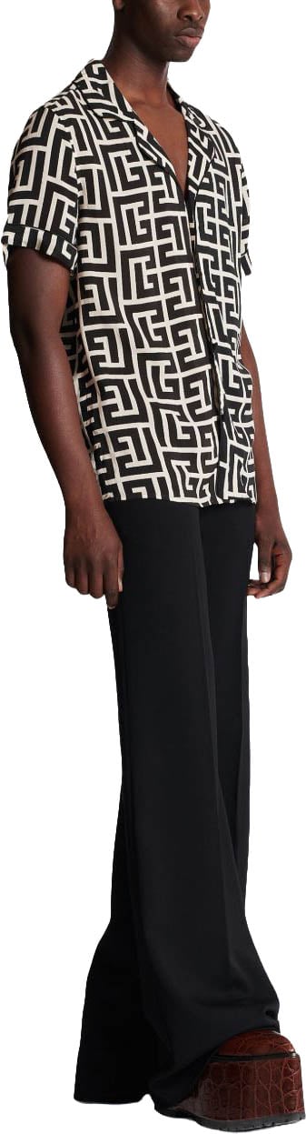 Balmain Short-Sleeve Geometric Black Zwart