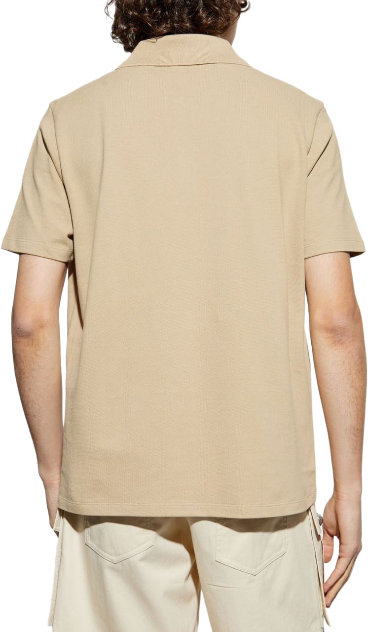 Balmain Short-Sleeved Beige Polo Neutraal