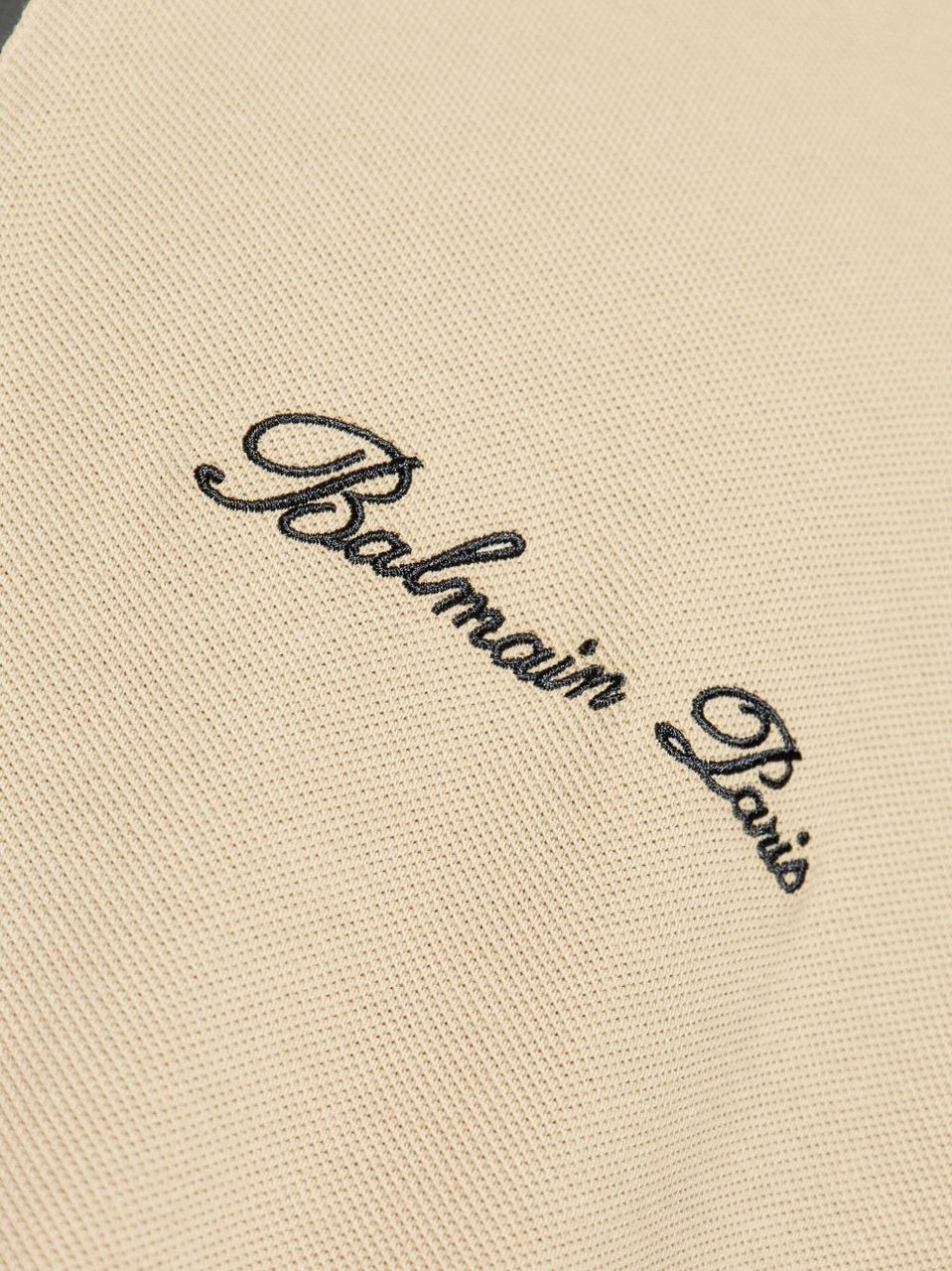 Balmain Short-Sleeved Beige Polo Neutraal