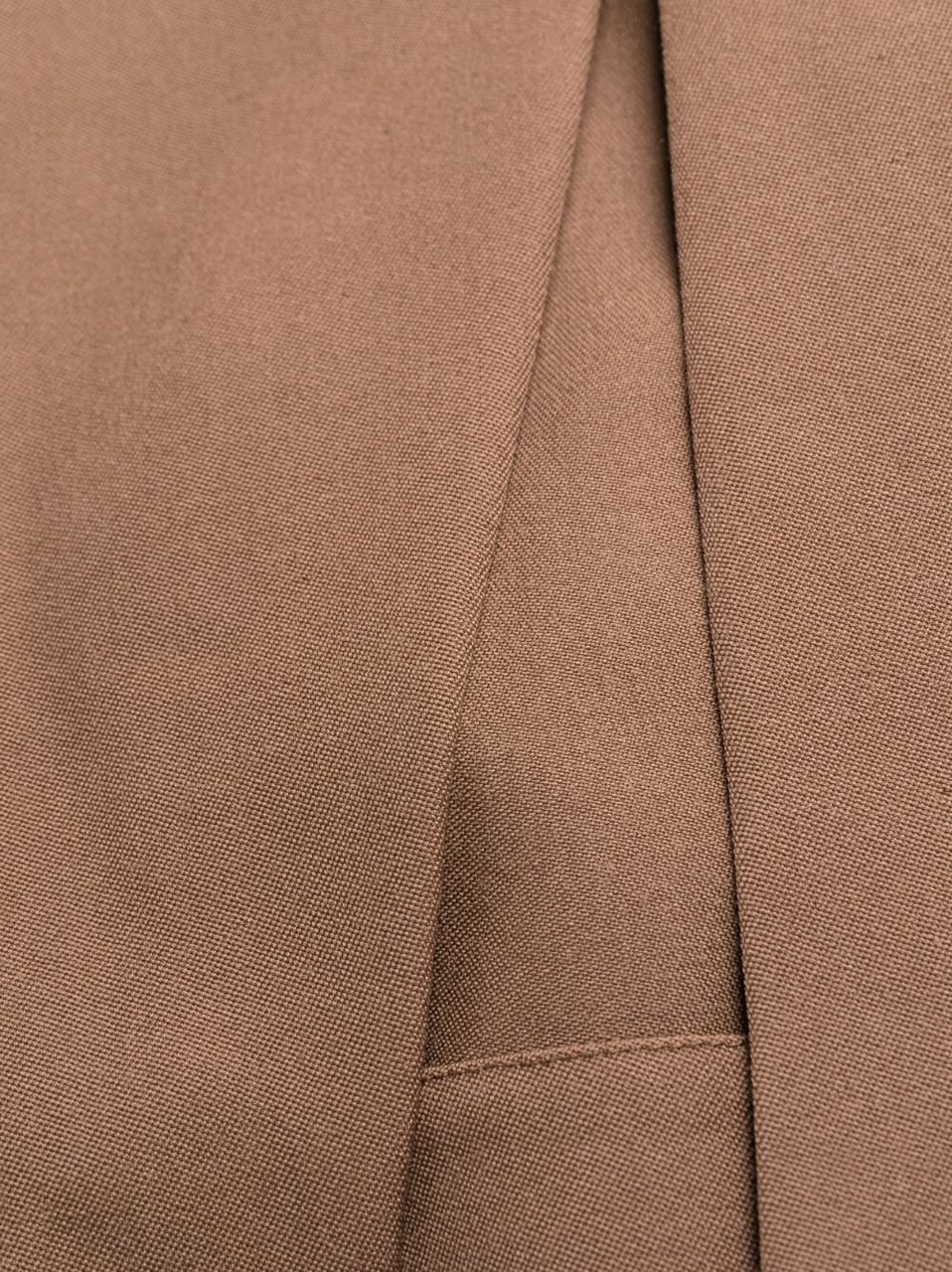 Balmain Tobacco Brown Slit-Detail Tapered Trousers Bruin