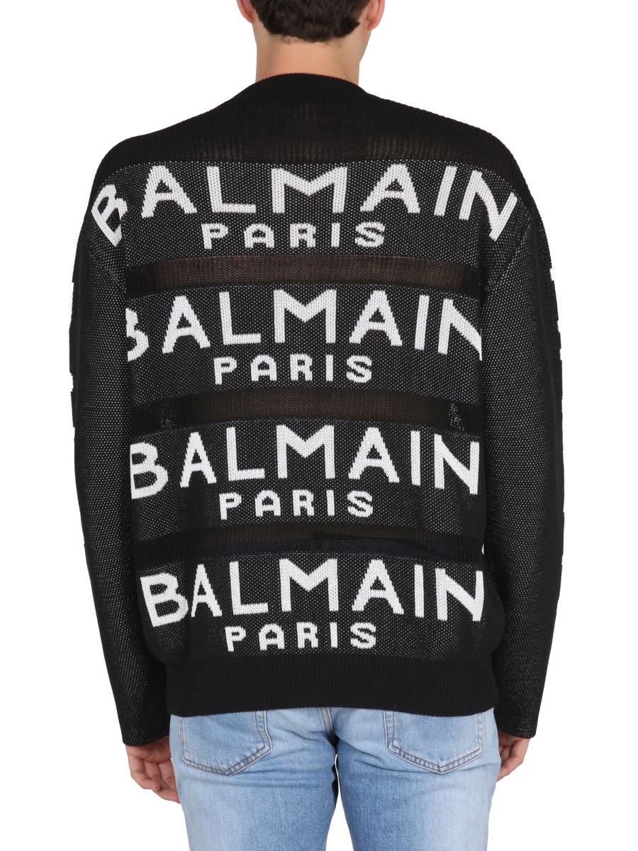 Balmain JERSEY WITH LOGO Zwart