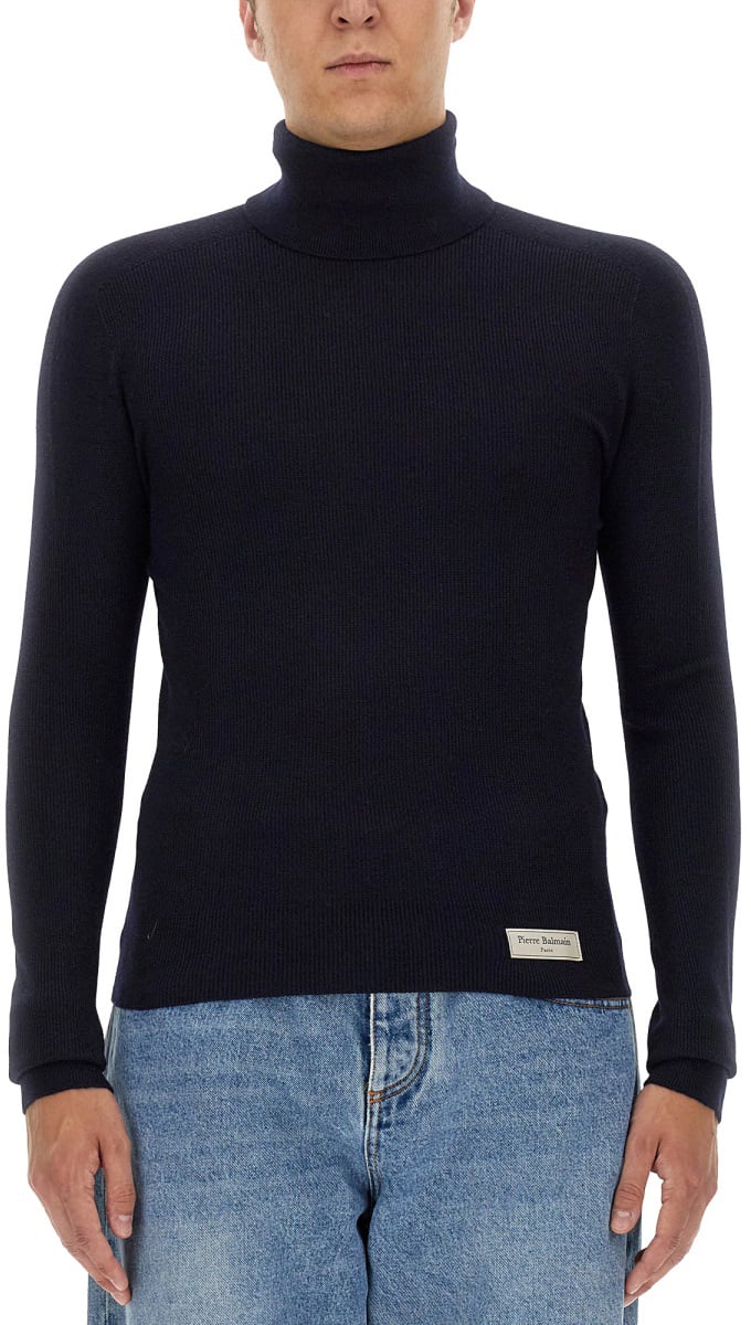 Balmain TURTLENECK SHIRT Blauw