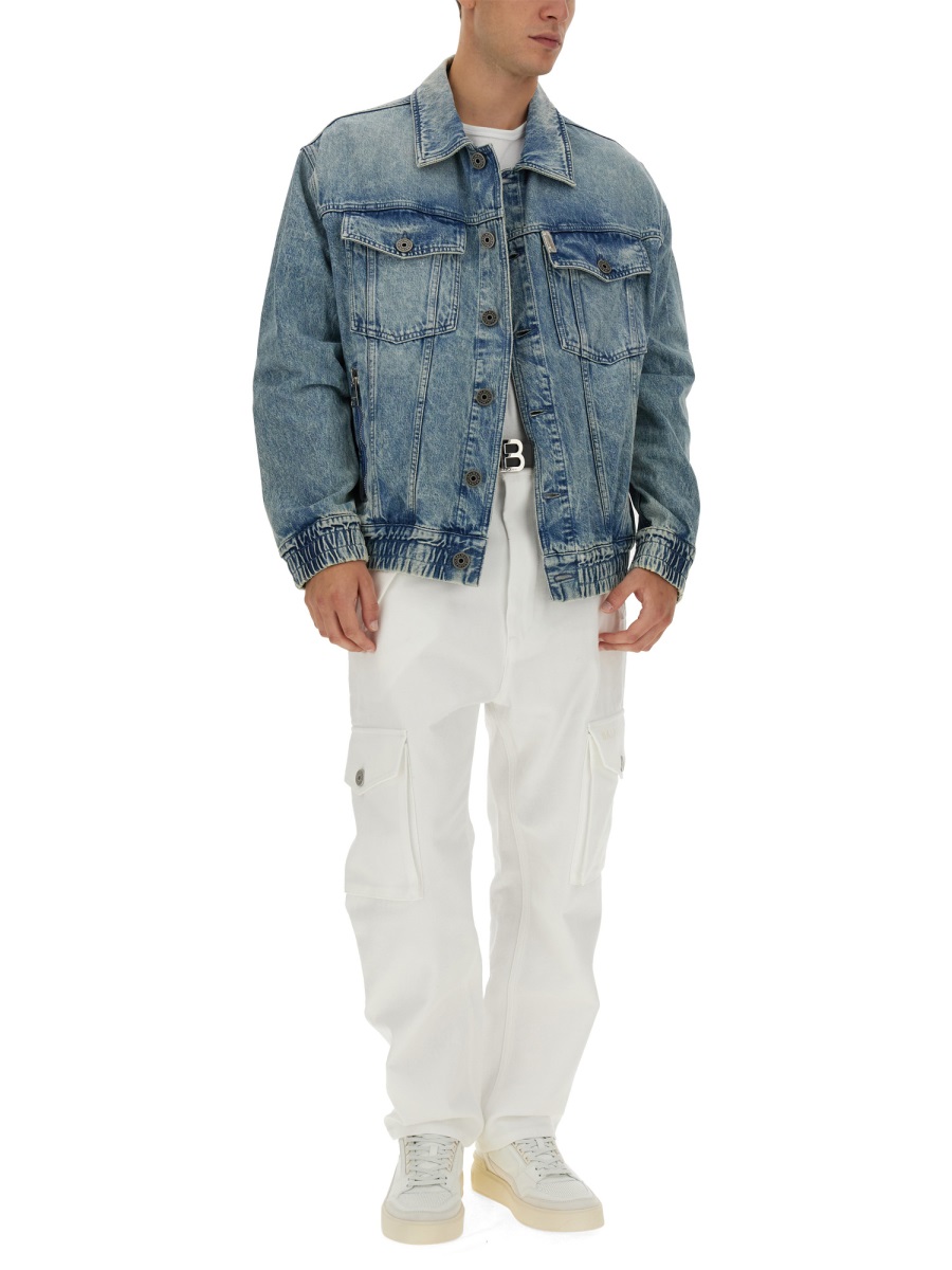 Balmain DENIM JACKET Blauw
