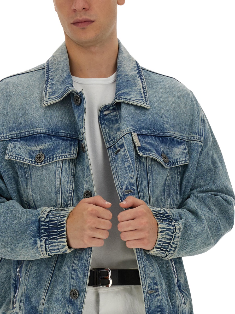 Balmain DENIM JACKET Blauw
