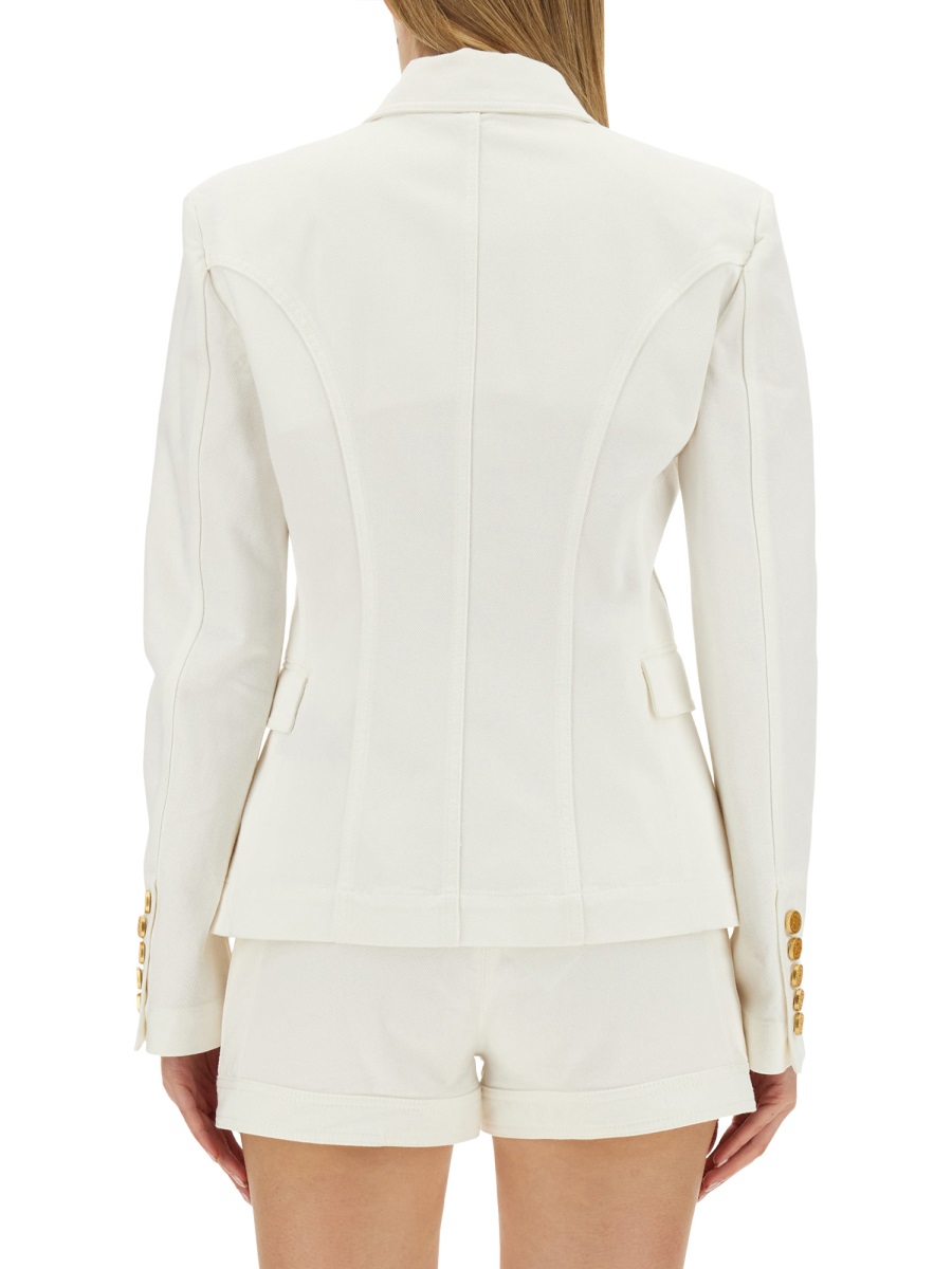 Balmain SIX-BUTTON JACKET Wit