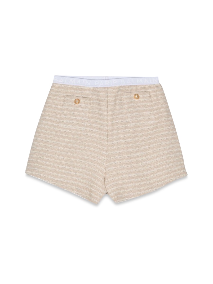 Balmain knit shorts Beige