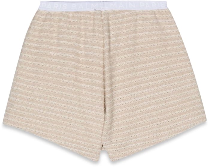 Balmain knit shorts Beige