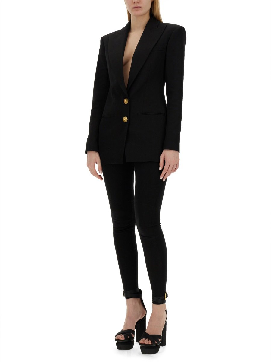 Balmain SINGLE-BREASTED JACKET Zwart