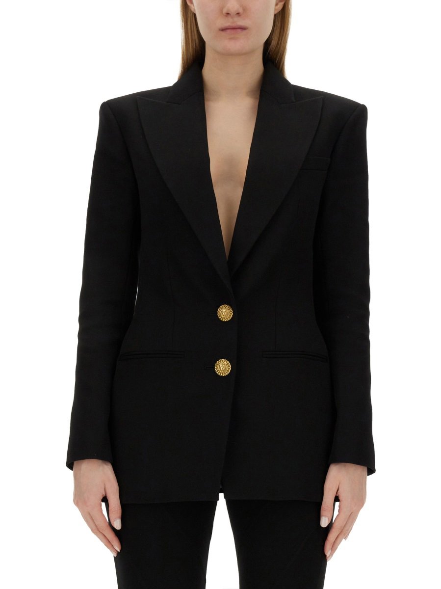 Balmain SINGLE-BREASTED JACKET Zwart
