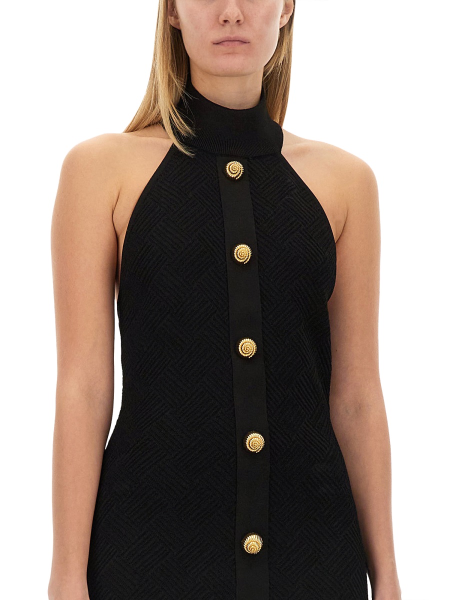 Balmain MINI "VICHY" DRESS Zwart