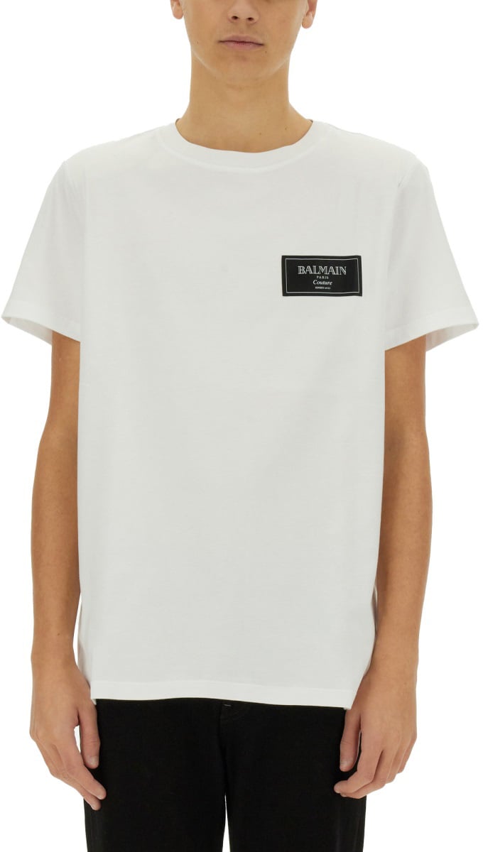 Balmain T-SHIRT WITH LOGO Wit