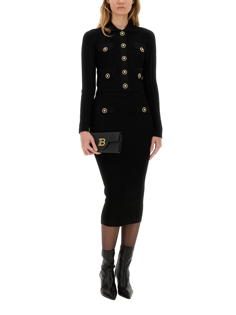 Balmain KNITTED CARDIGAN Zwart