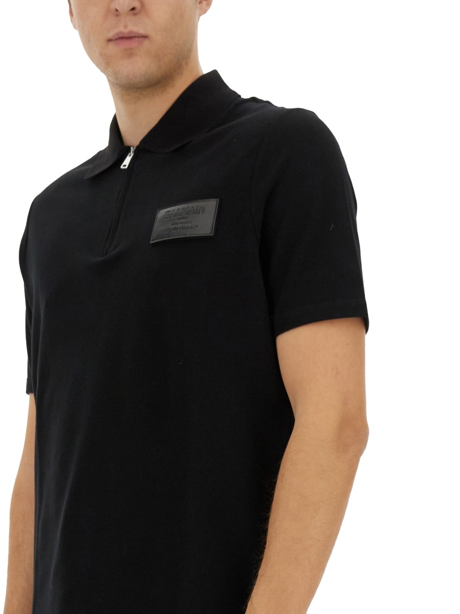 Balmain POLO WITH LOGO Zwart