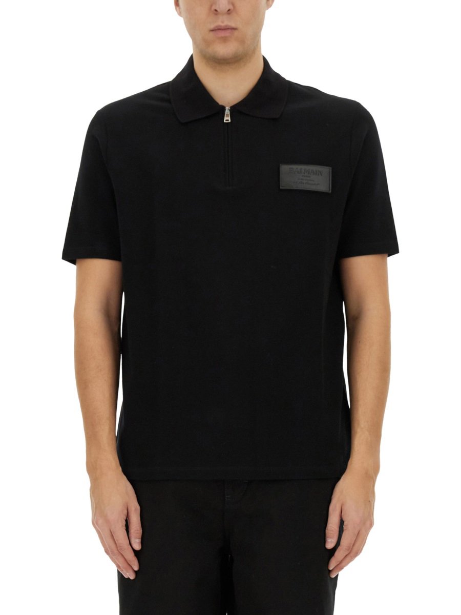 Balmain POLO WITH LOGO Zwart
