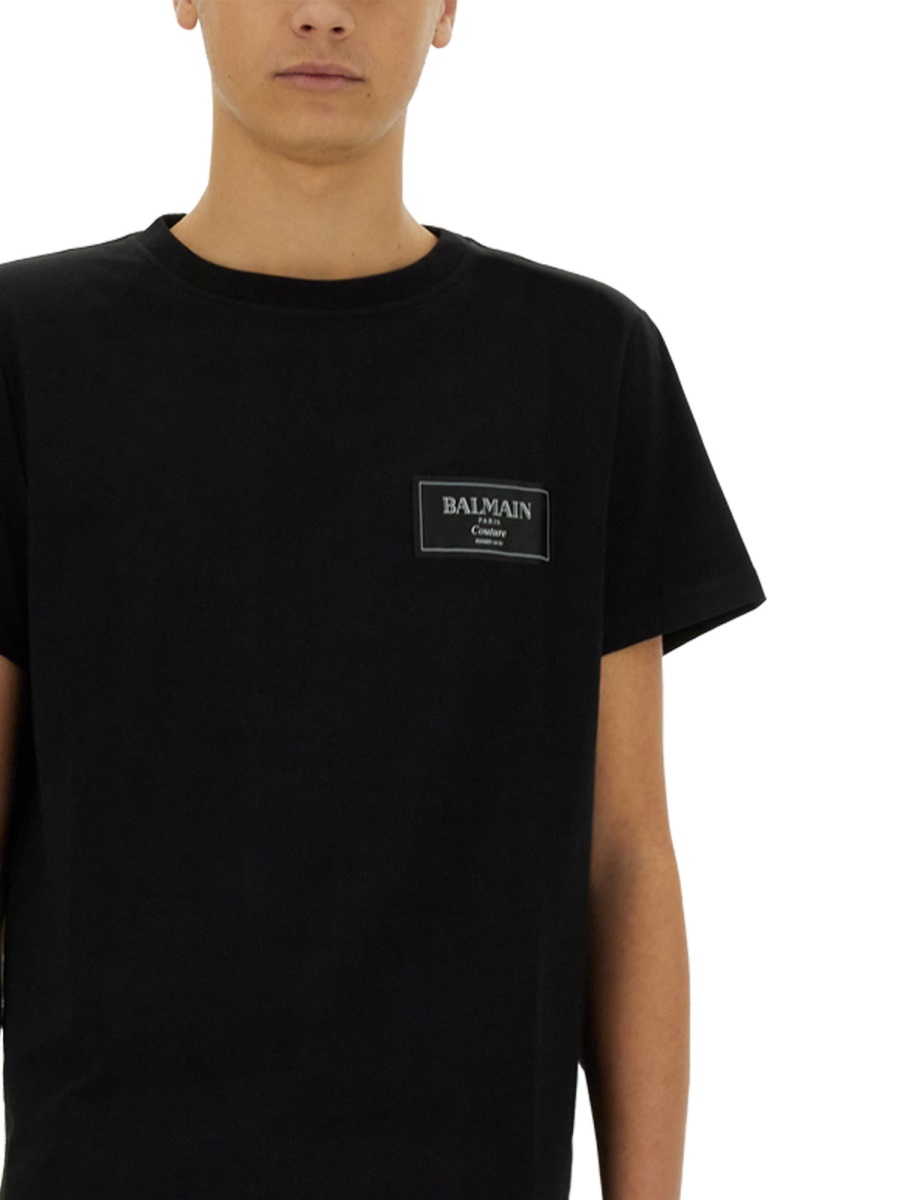 Balmain T-SHIRT WITH LOGO Zwart