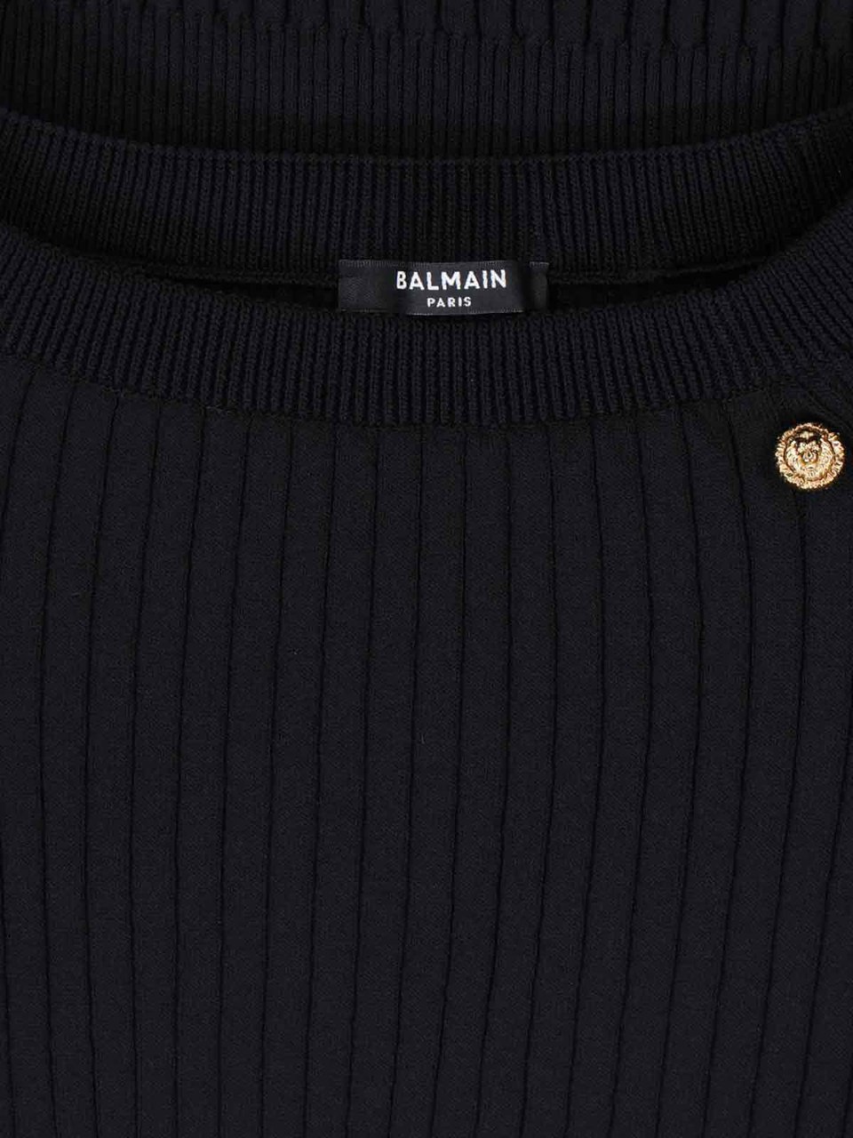 Balmain Buttoned Sweater – Black Zwart
