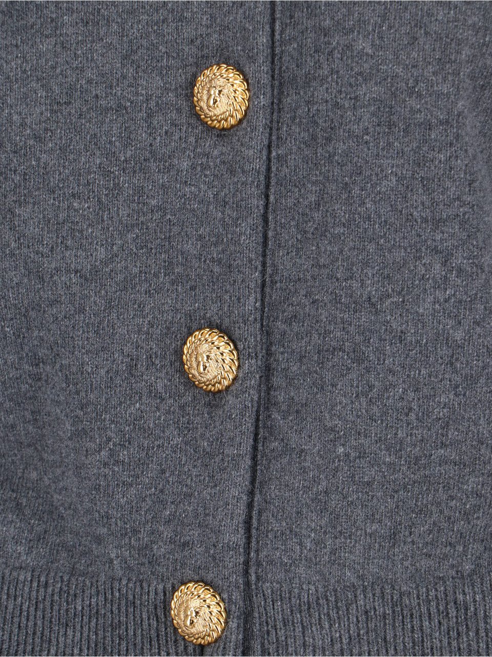 Balmain Cashmere Blend Cardigan – Grey Grijs