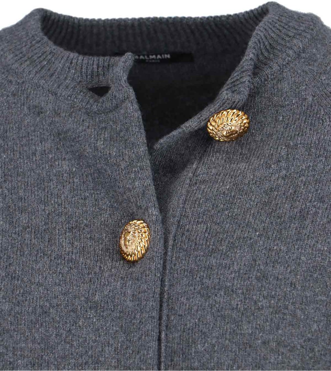 Balmain Cashmere Blend Cardigan – Grey Grijs