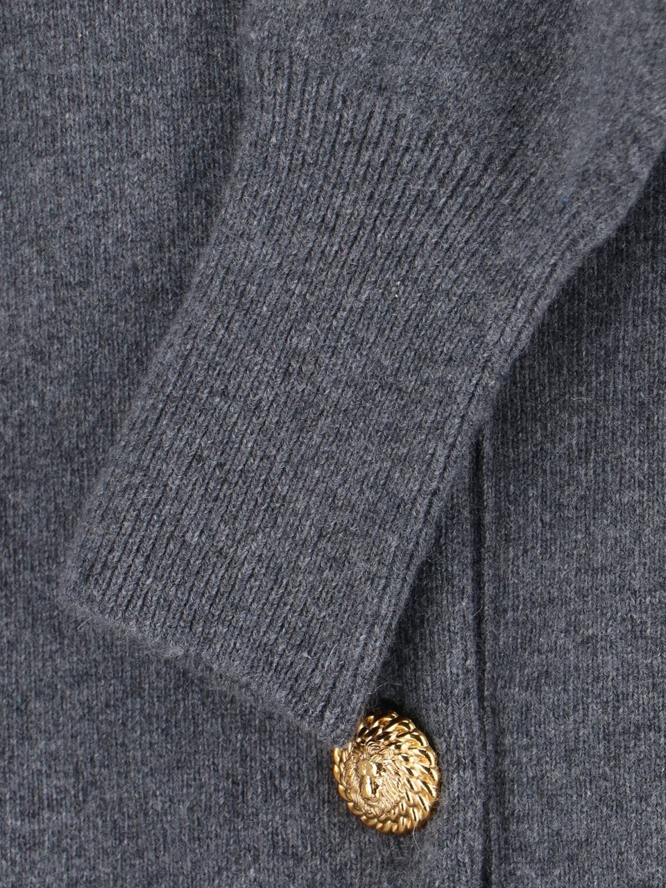 Balmain Cashmere Blend Cardigan – Grey Grijs