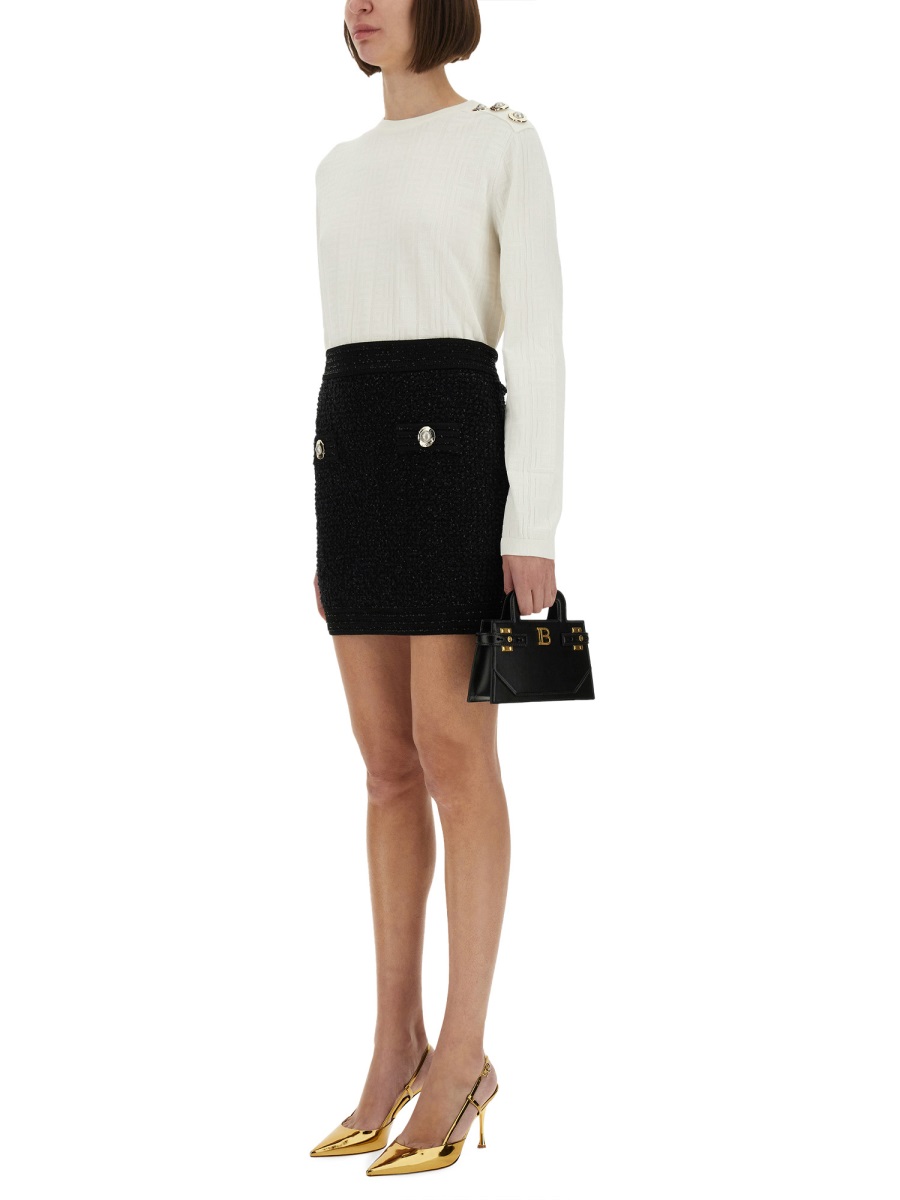 Balmain TWEED SKIRT Zwart