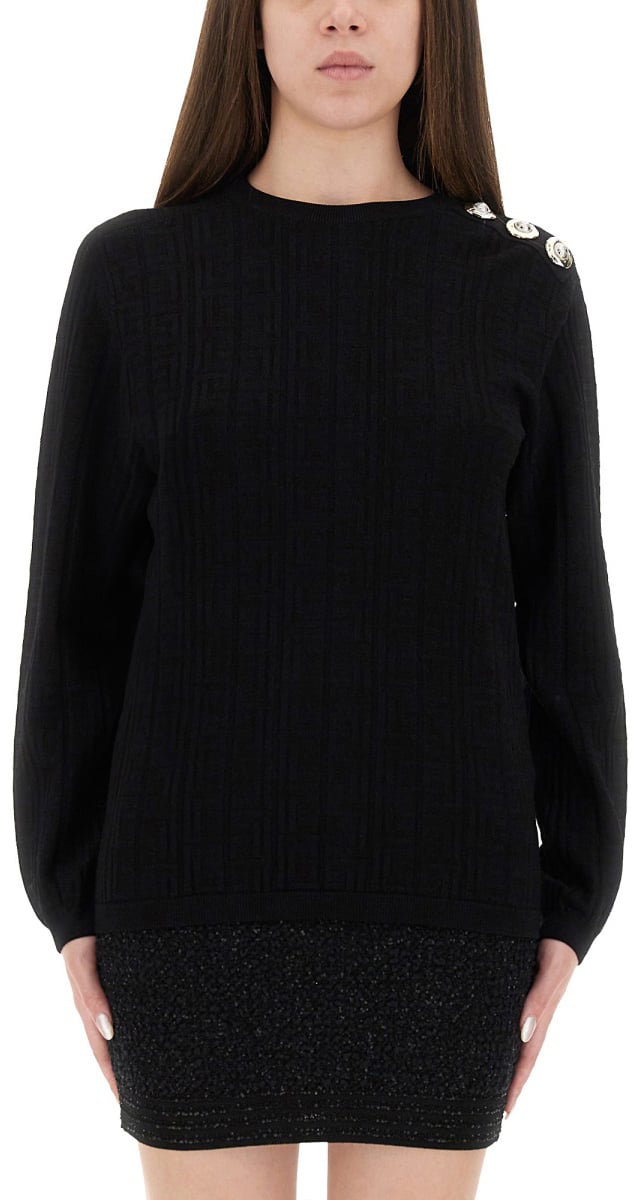 Balmain KNITTED TOPS. Zwart