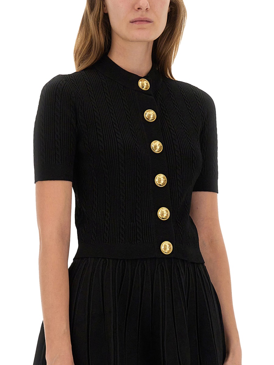 Balmain KNITTED CARDIGAN Zwart