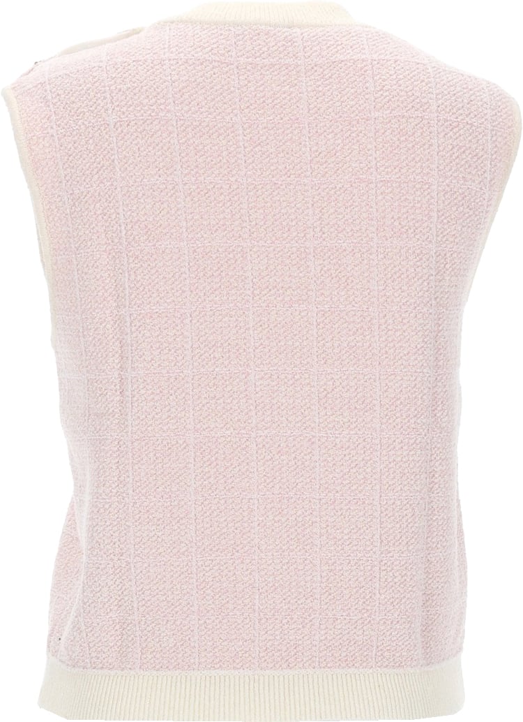 Balmain SLEEVELESS TOP WITH JEWEL BUTTONS Roze