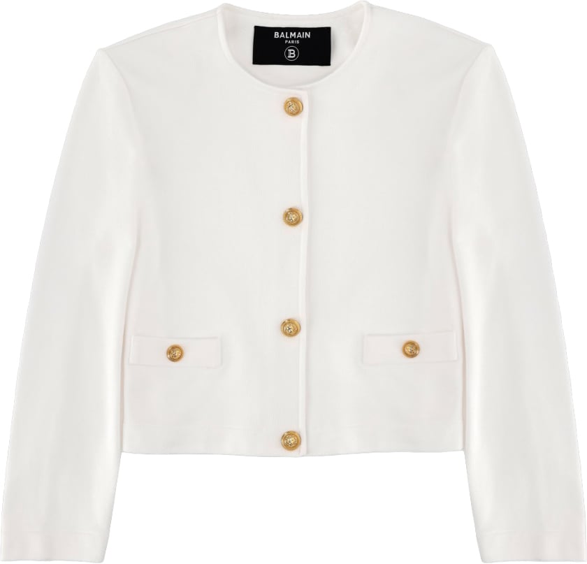 Balmain GIACCA CON BOTTONI Wit