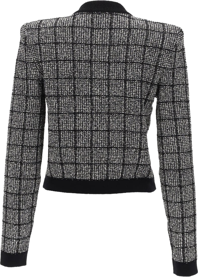 Balmain CARDIGAN WITH JEWEL BUTTONS Zwart