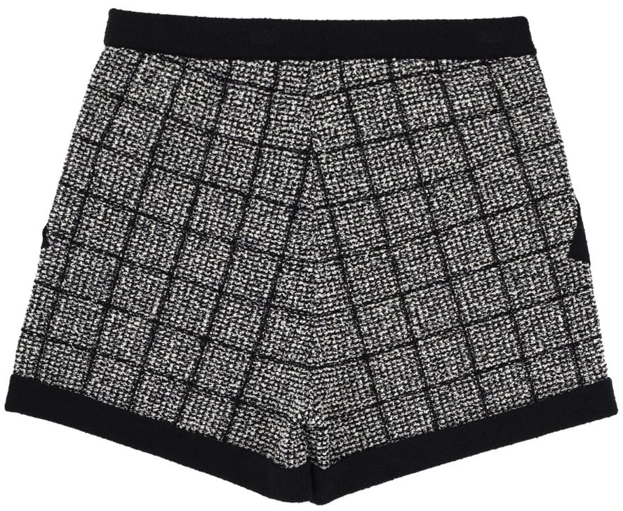 Balmain SHORTS IN TWEED DI COTONE Zwart