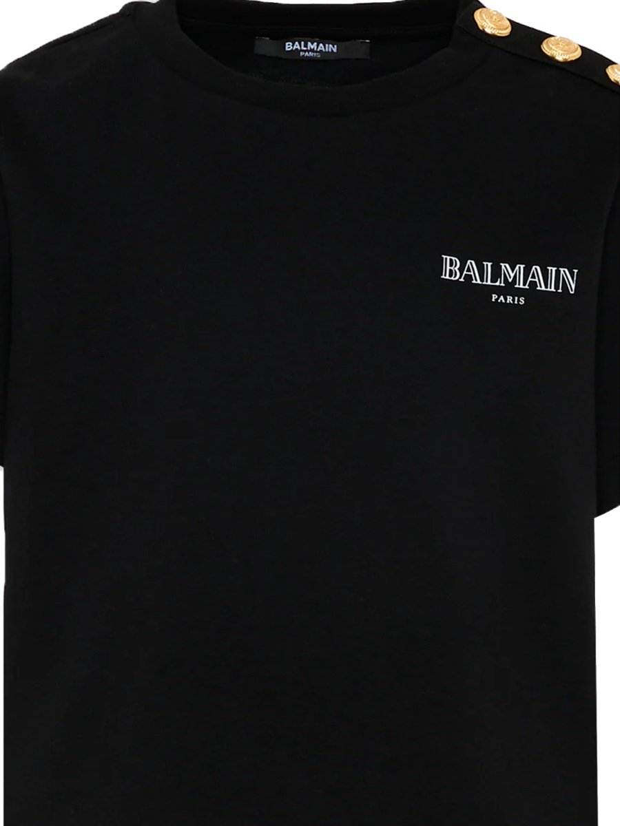 Balmain T-SHIRT WITH LOGO Zwart