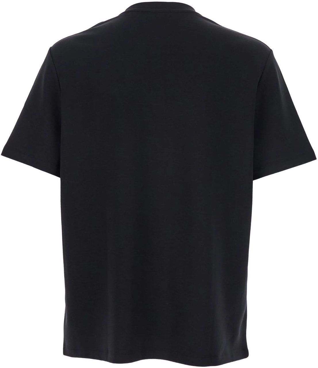 Balmain Black Loose Ss Boxy Cotton T-Shirt Zwart
