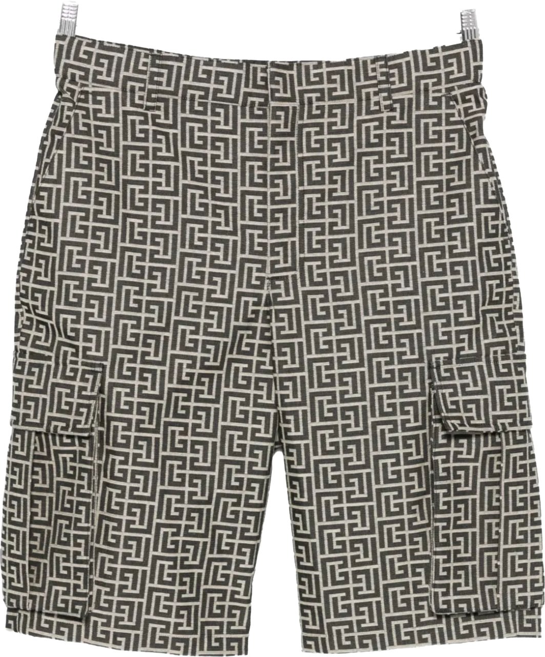 Balmain Black Shorts Relaxed Cargo Shorts Grijs
