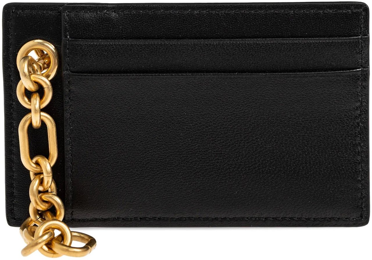Balmain Black Classic Smooth Leather Card Holder Zwart