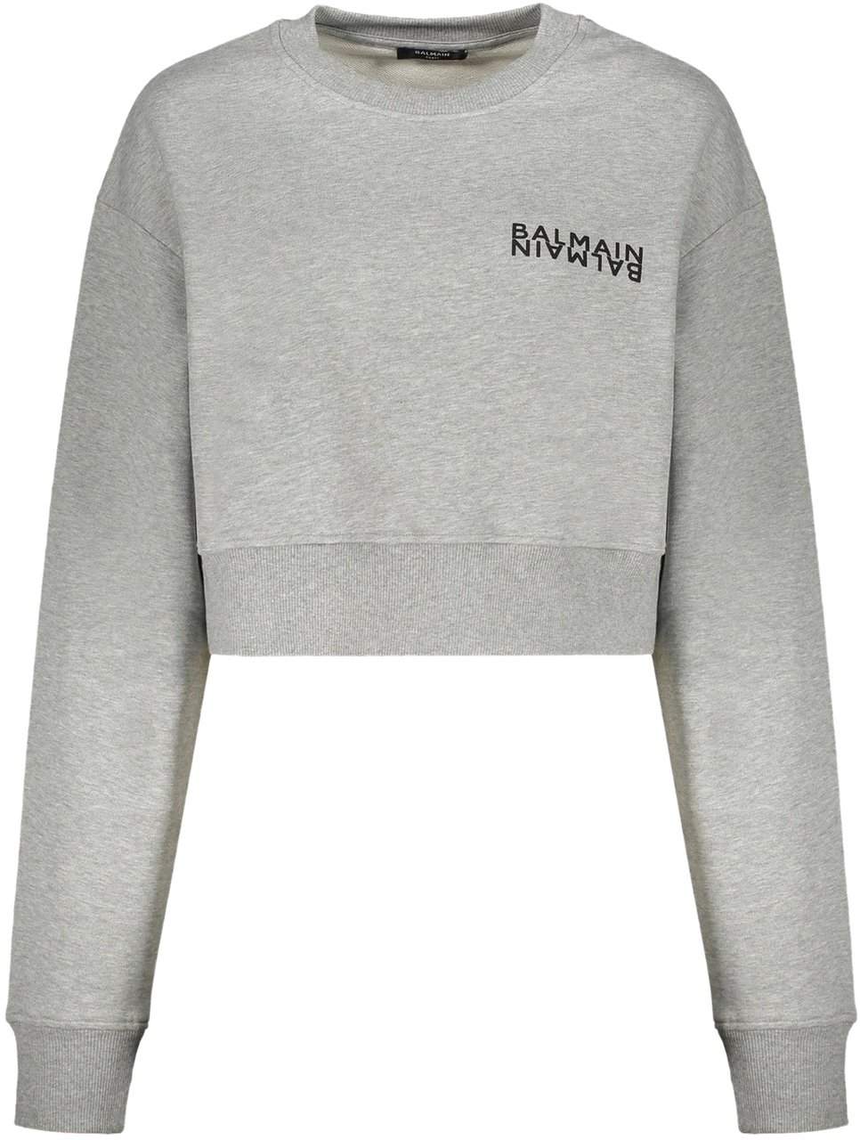 Balmain cropped logo sweatshirt Grijs