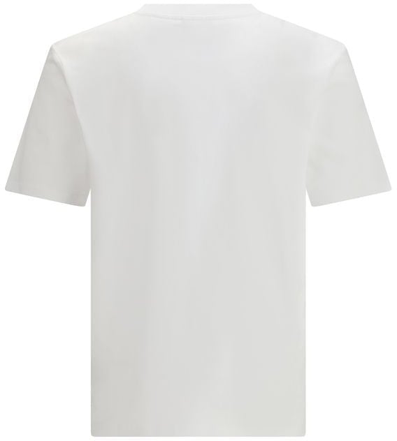 Balmain Balmain White Cotton T-Shirt Wit
