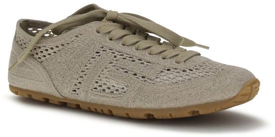 Balmain Beige Cotton Athletic Sneakers Beige