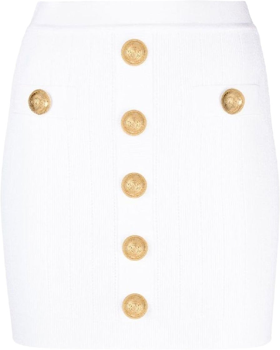 Balmain Balmain Stretch Mini Skirt Wit