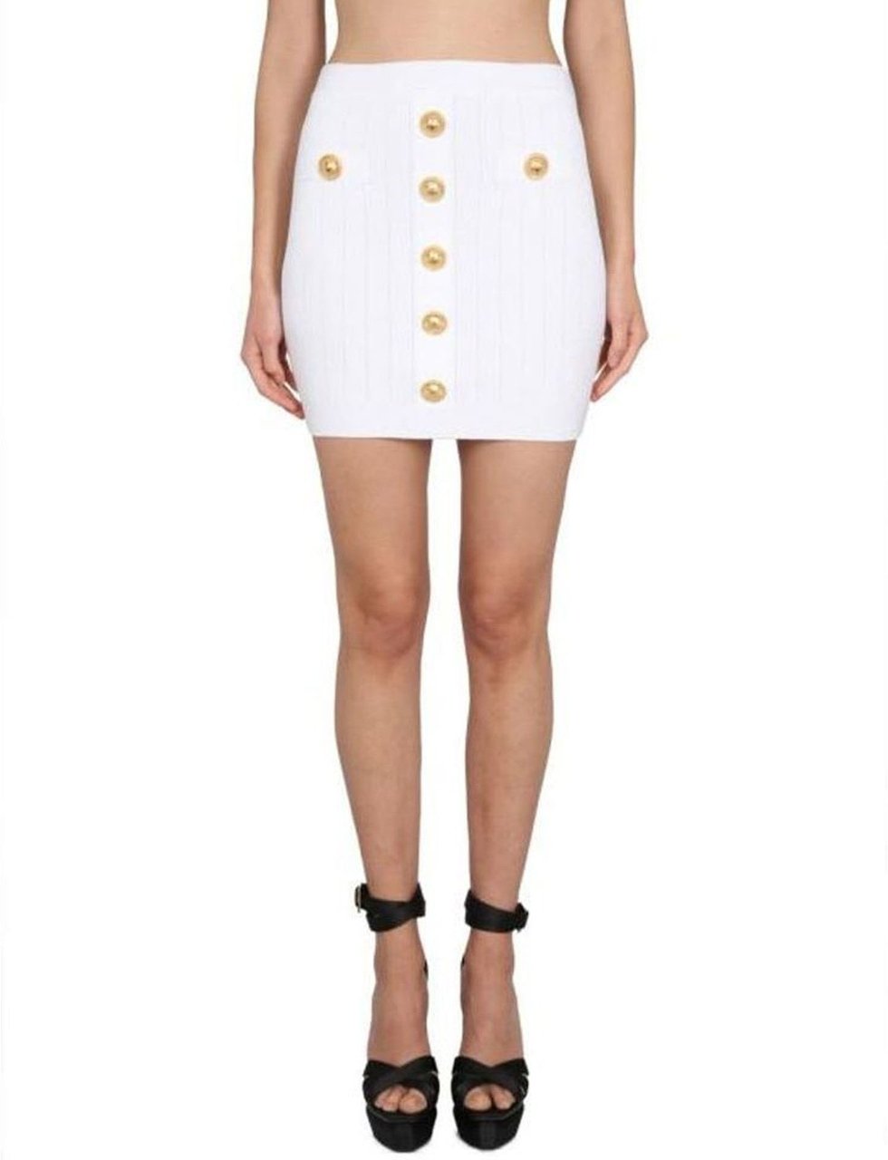 Balmain Balmain Stretch Mini Skirt Wit